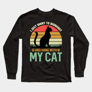 vintage funny cats t shirt Long Sleeve T-Shirt